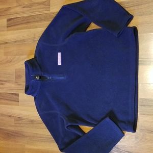 Vineyard Vines Girls Navy Quarter Zip Fleece Pullover Medium